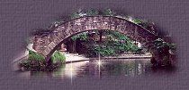 Small bridge image created by moon and back graphics.