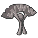 #36324 Clip Art Graphic of a Grey Guy Character Holding WWW by Jester Arts